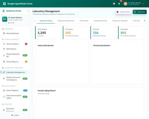 Laboratory Management - Nexgile-AgentMedix Nucleus Platform