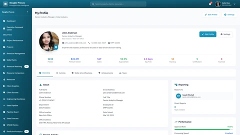 User Profile Dashboard - Personal settings and account management interface